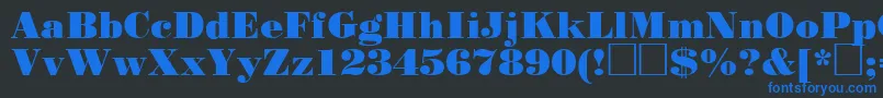 Stp93C Font – Blue Fonts on Black Background