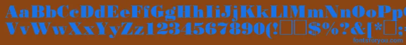 Stp93C Font – Blue Fonts on Brown Background