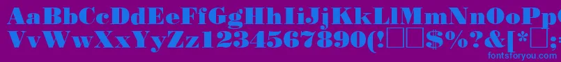 Stp93C Font – Blue Fonts on Purple Background