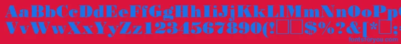 Stp93C Font – Blue Fonts on Red Background