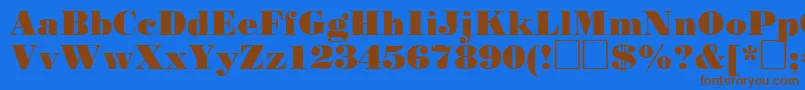 Stp93C Font – Brown Fonts on Blue Background