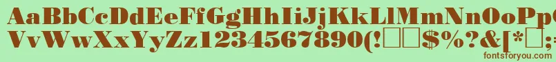 Stp93C Font – Brown Fonts on Green Background