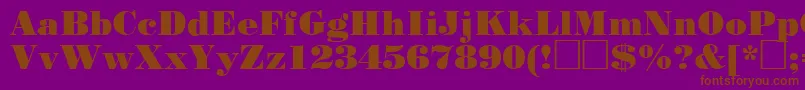 Stp93C-Schriftart – Braune Schriften auf violettem Hintergrund