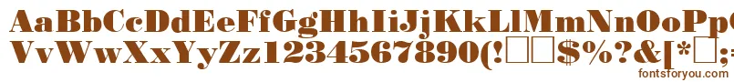 Stp93C Font – Brown Fonts on White Background