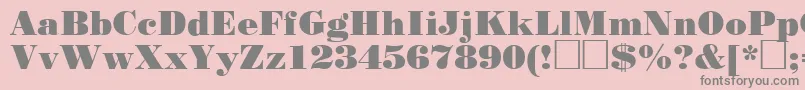 Stp93C Font – Gray Fonts on Pink Background