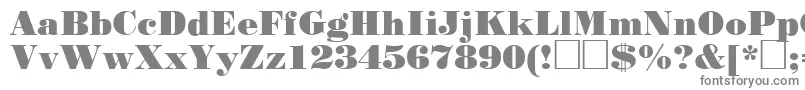 Stp93C-fontti – harmaat kirjasimet valkoisella taustalla