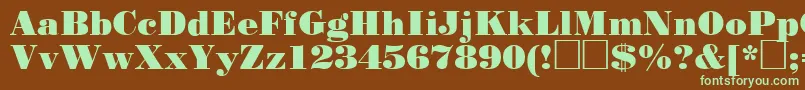 Stp93C Font – Green Fonts on Brown Background