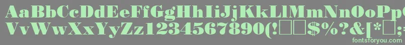 Stp93C Font – Green Fonts on Gray Background