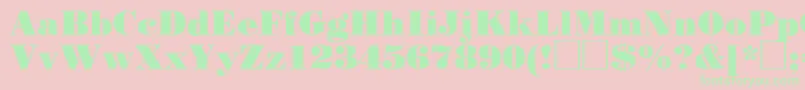 Stp93C Font – Green Fonts on Pink Background