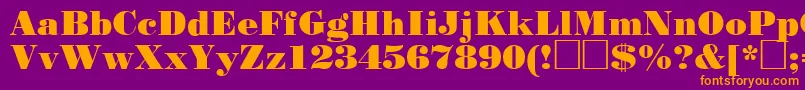 Stp93C Font – Orange Fonts on Purple Background