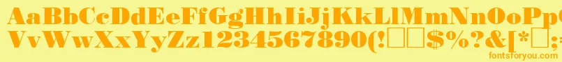 Stp93C Font – Orange Fonts on Yellow Background