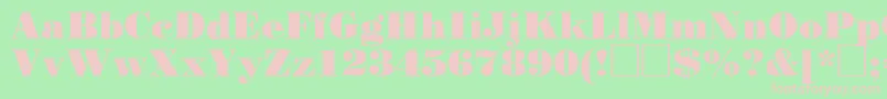 Stp93C Font – Pink Fonts on Green Background