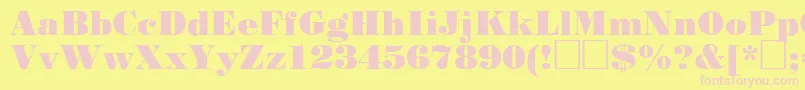 Stp93C Font – Pink Fonts on Yellow Background