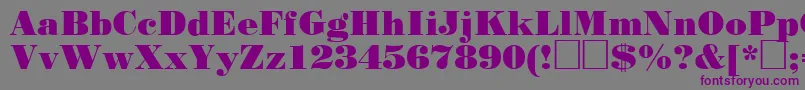 Stp93C Font – Purple Fonts on Gray Background