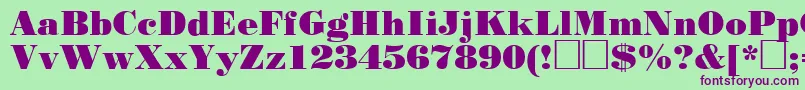 Stp93C Font – Purple Fonts on Green Background