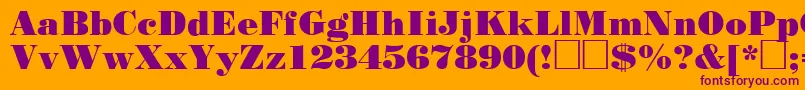 Stp93C Font – Purple Fonts on Orange Background
