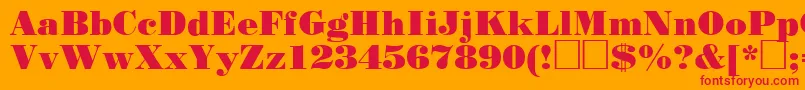 Stp93C Font – Red Fonts on Orange Background
