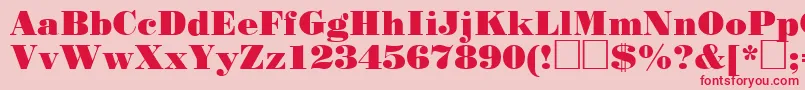 フォントStp93C – ピンクの背景に赤い文字