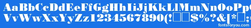 Stp93C Font – White Fonts on Blue Background