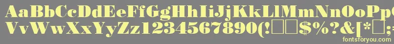 Stp93C Font – Yellow Fonts on Gray Background