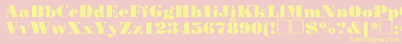 Stp93C Font – Yellow Fonts on Pink Background
