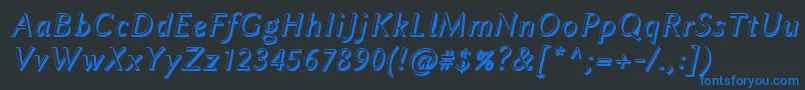 LinbiolinumAwi Font – Blue Fonts on Black Background