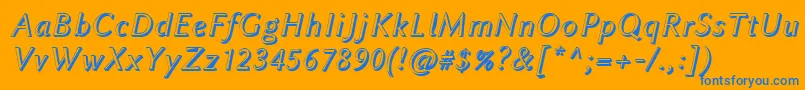 LinbiolinumAwi Font – Blue Fonts on Orange Background