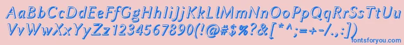 LinbiolinumAwi Font – Blue Fonts on Pink Background