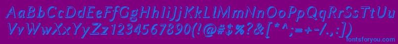 LinbiolinumAwi Font – Blue Fonts on Purple Background