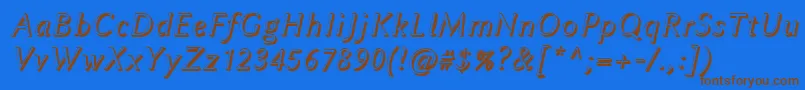 LinbiolinumAwi Font – Brown Fonts on Blue Background