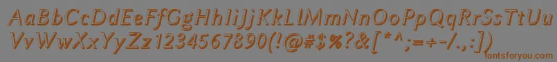 LinbiolinumAwi Font – Brown Fonts on Gray Background