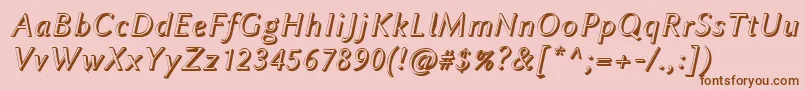 LinbiolinumAwi Font – Brown Fonts on Pink Background