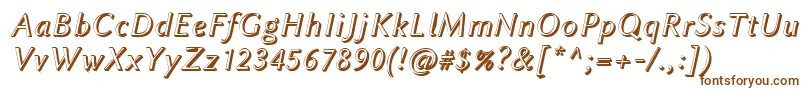LinbiolinumAwi-Schriftart – Braune Schriften auf weißem Hintergrund