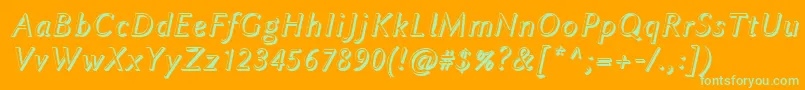 LinbiolinumAwi Font – Green Fonts on Orange Background