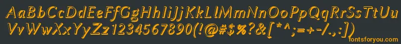 フォントLinbiolinumAwi – 黒い背景にオレンジの文字