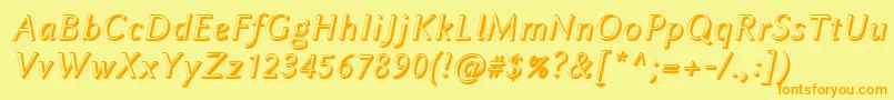 LinbiolinumAwi Font – Orange Fonts on Yellow Background