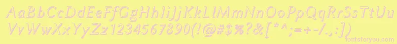 LinbiolinumAwi Font – Pink Fonts on Yellow Background