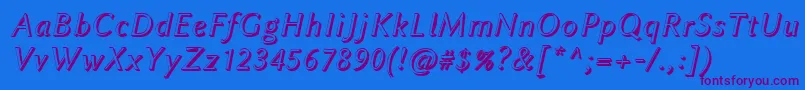 LinbiolinumAwi Font – Purple Fonts on Blue Background