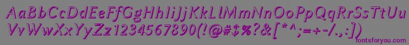 Шрифт LinbiolinumAwi – фиолетовые шрифты на сером фоне