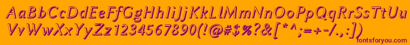 Шрифт LinbiolinumAwi – фиолетовые шрифты на оранжевом фоне
