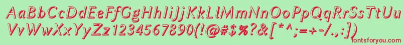 LinbiolinumAwi Font – Red Fonts on Green Background