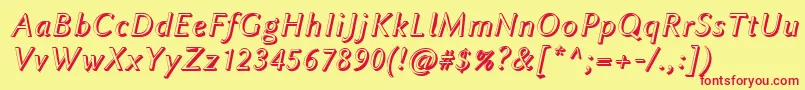 LinbiolinumAwi Font – Red Fonts on Yellow Background