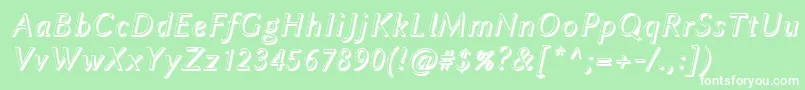 LinbiolinumAwi Font – White Fonts on Green Background