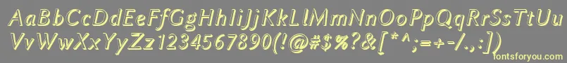 LinbiolinumAwi Font – Yellow Fonts on Gray Background