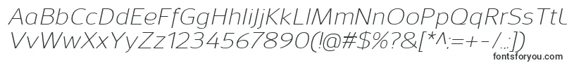 SavileLightitalic-fontti – Akriibiset fontit