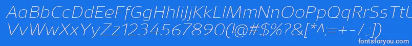 fuente SavileLightitalic – Fuentes Rosadas Sobre Fondo Azul
