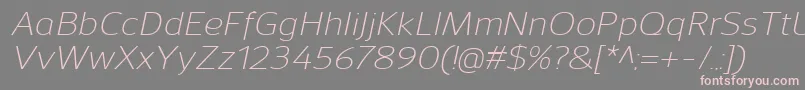 SavileLightitalic Font – Pink Fonts on Gray Background