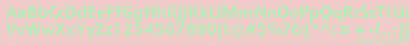 QueSsiBold Font – Green Fonts on Pink Background