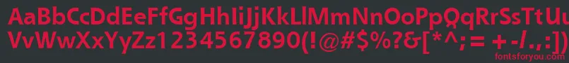 QueSsiBold Font – Red Fonts on Black Background