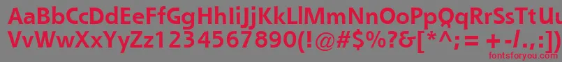 QueSsiBold Font – Red Fonts on Gray Background